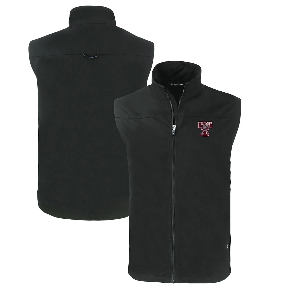 Men's Cutter & Buck Black Texas A&M Aggies Big Tall Charter Eco Full-Zip Vest