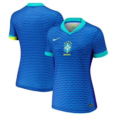Women's Nike Blue Brazil National Team 2024 Away Stadium Replica Jersey