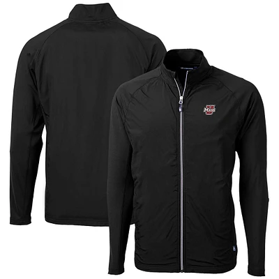 Men's Cutter & Buck UMass Minutemen Adapt Eco Knit Hybrid Recycled Full-Zip Jacket