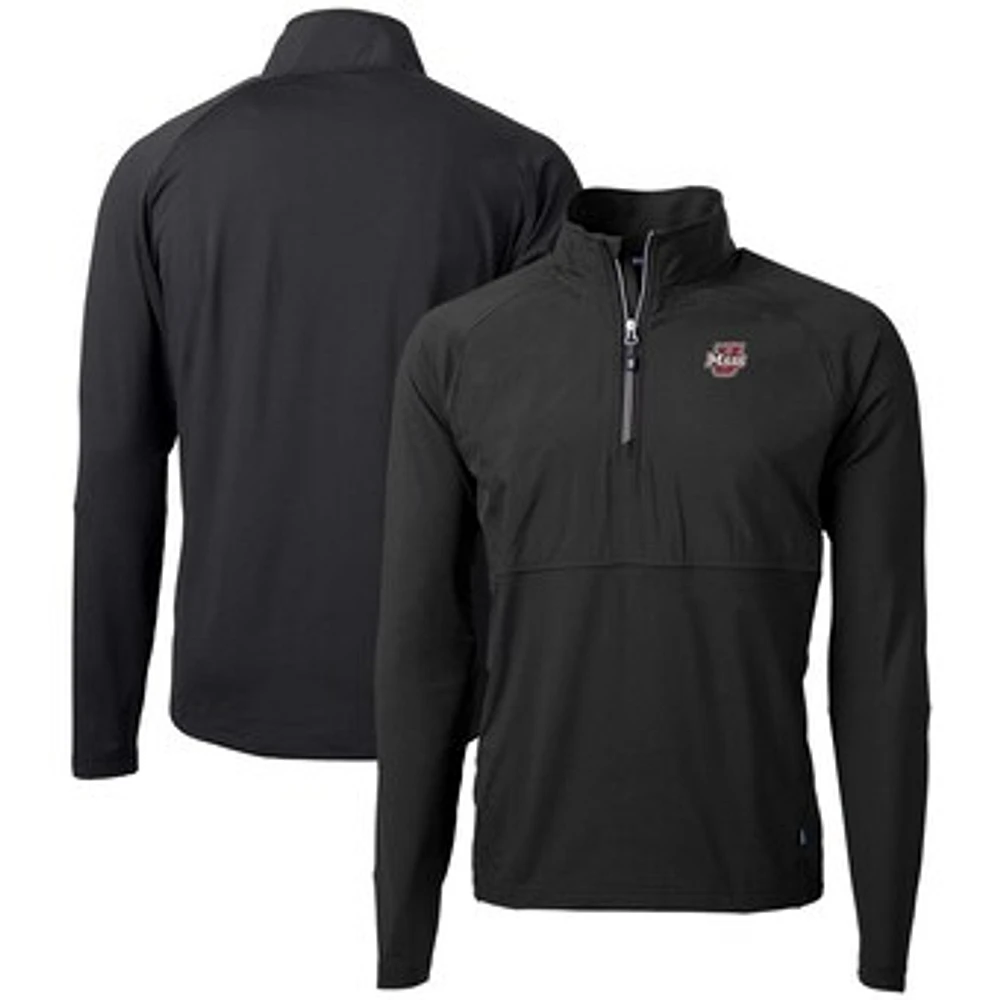 Men's Cutter & Buck UMass Minutemen Adapt Eco Knit Hybrid Recycled Quarter-Zip Pullover Top