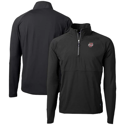 Men's Cutter & Buck UMass Minutemen Adapt Eco Knit Hybrid Recycled Quarter-Zip Pullover Top