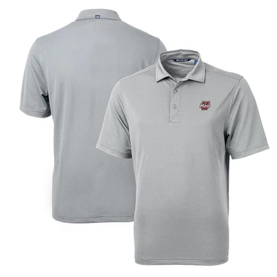 Men's Cutter & Buck Gray UMass Minutemen Virtue Eco Pique Recycled Polo