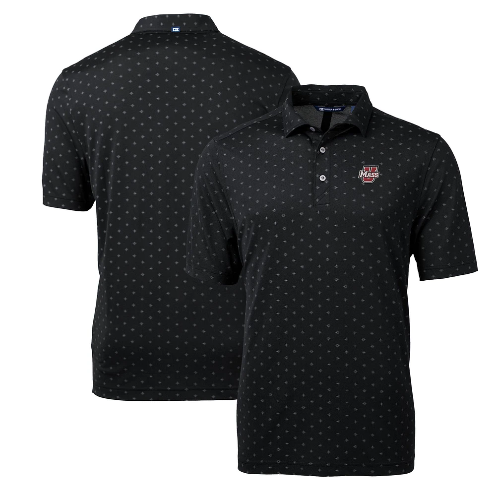 Men's Cutter & Buck UMass Minutemen Virtue Eco Pique Tile Print Recycled Polo