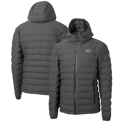 Men's Cutter & Buck Charcoal UMass Minutemen Mission Ridge Repreve Eco Insulated Full-Zip Puffer Jacket