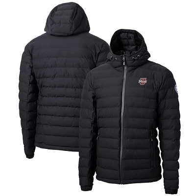 Men's Cutter & Buck Black UMass Minutemen Mission Ridge Repreve Eco Insulated Full-Zip Puffer Jacket