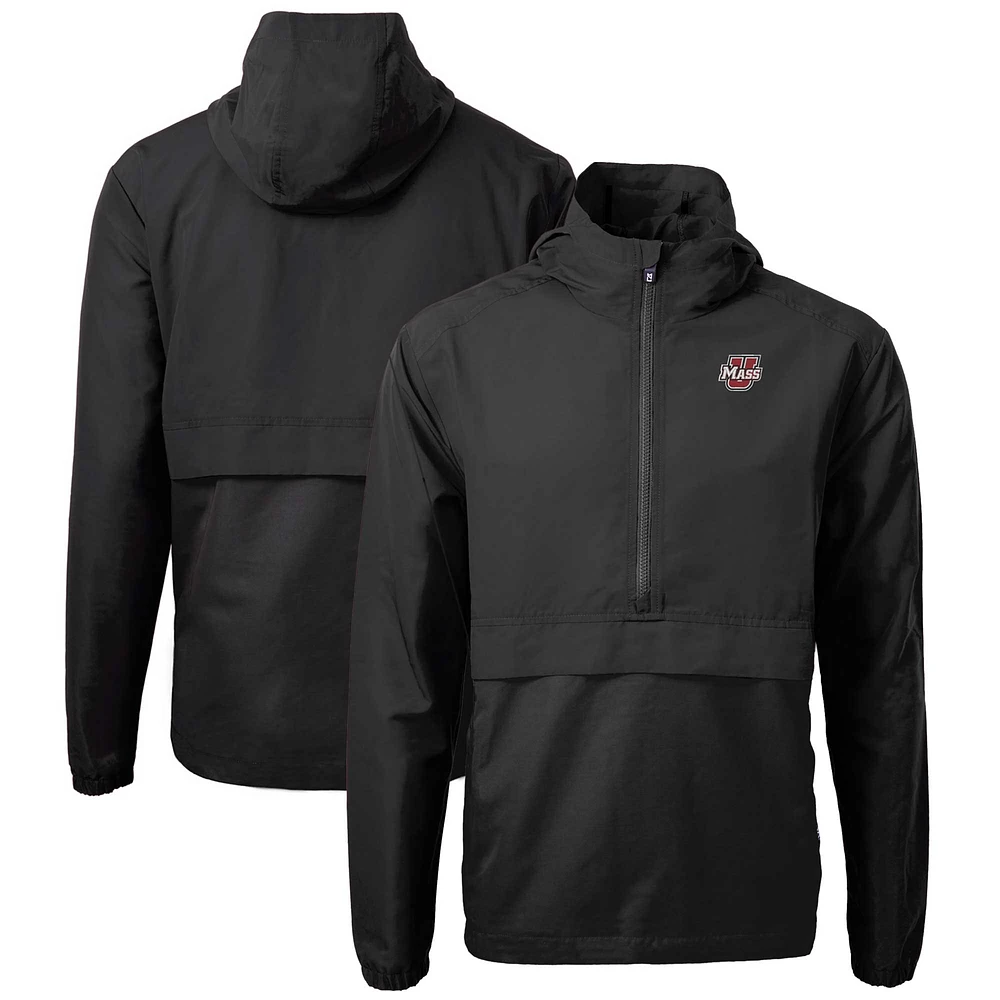 Men's Cutter & Buck UMass Minutemen Charter Eco Recycled Half-Zip Anorak Jacket