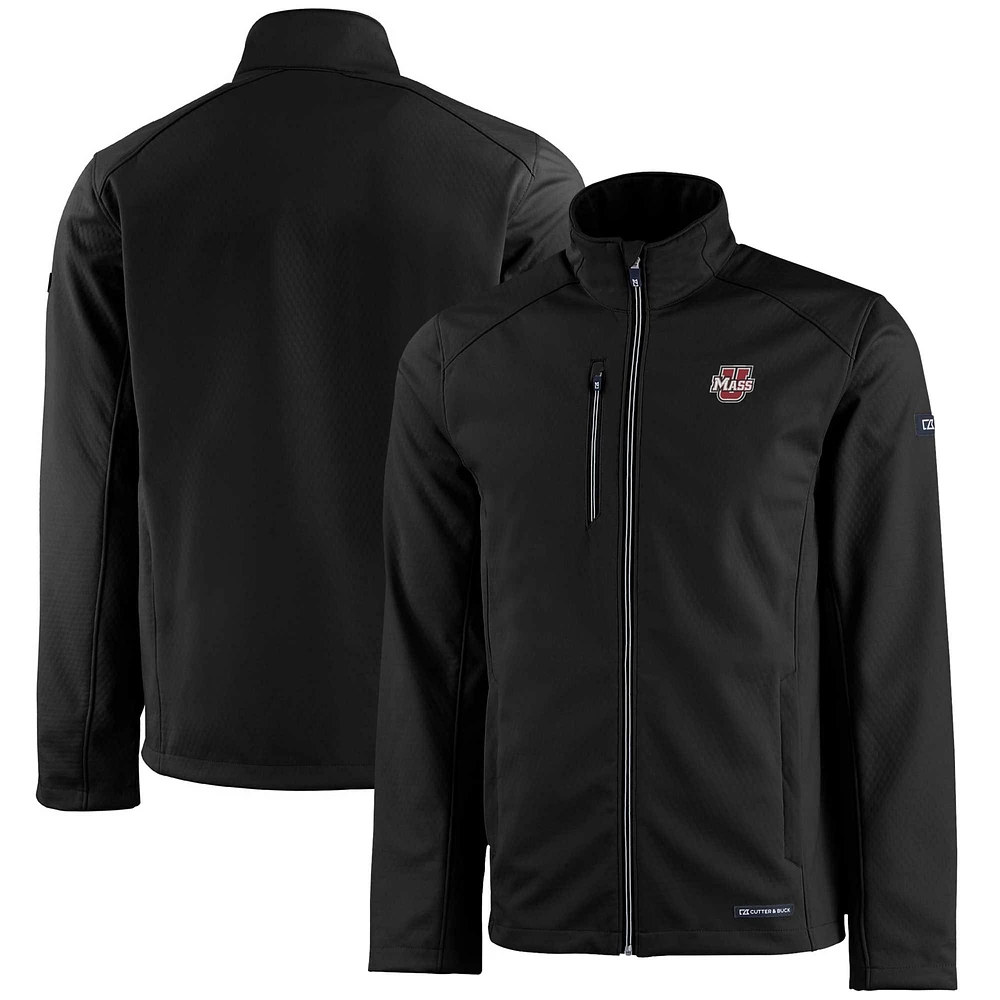 Men's Cutter & Buck UMass Minutemen Evoke Eco Softshell Recycled Full-Zip Jacket