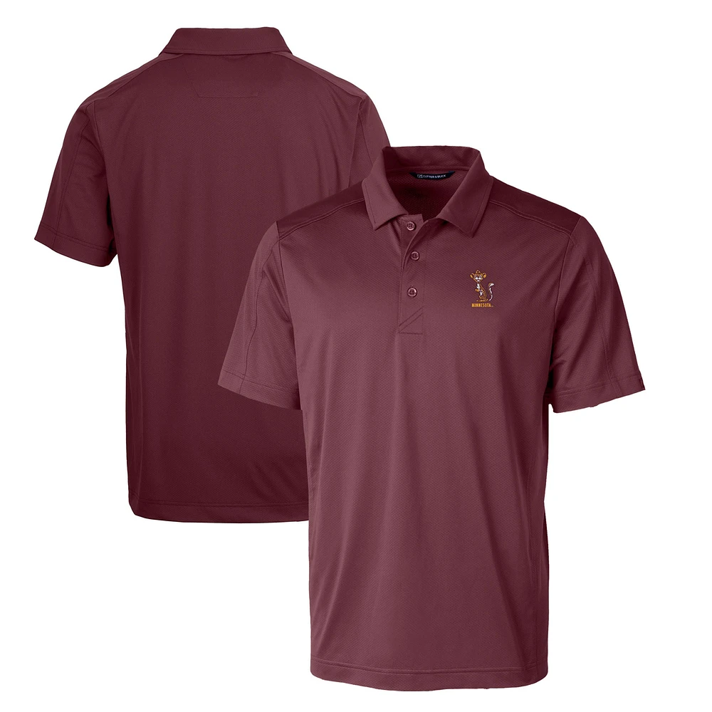 Men's Cutter & Buck Maroon Minnesota Golden Gophers Big Tall Prospect Textured Stretch DryTec Polo