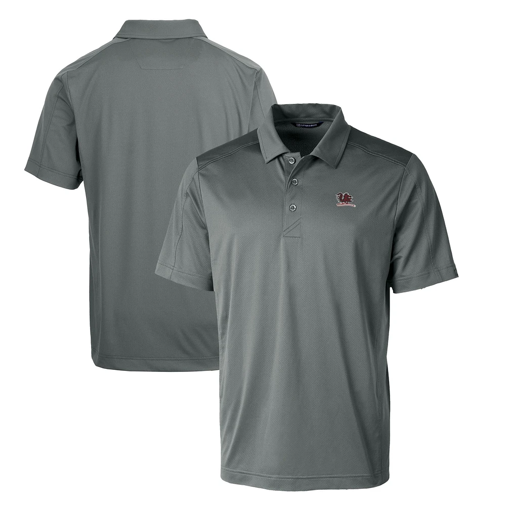 Men's Cutter & Buck Gray South Carolina Gamecocks Big Tall Prospect Textured Stretch DryTec Polo