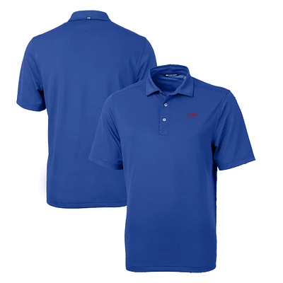 Men's Cutter & Buck Royal SMU Mustangs Big Tall Virtue Eco Pique Recycled DryTec Polo
