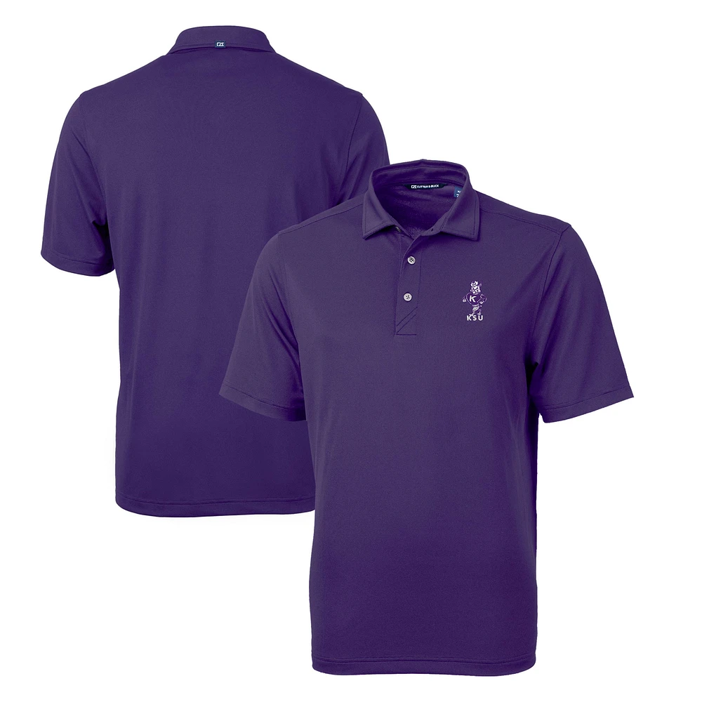 Men's Cutter & Buck Purple Kansas State Wildcats Big Tall Virtue Eco Pique Recycled DryTec Polo