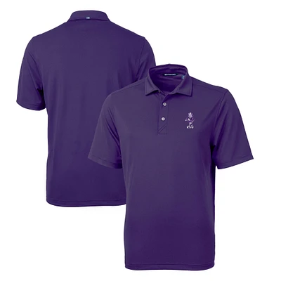 Men's Cutter & Buck Purple Kansas State Wildcats Big Tall Virtue Eco Pique Recycled DryTec Polo