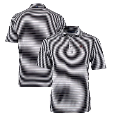 Men's Cutter & Buck South Carolina Gamecocks Big Tall Virtue Eco Pique Stripe Recycled DryTec Polo