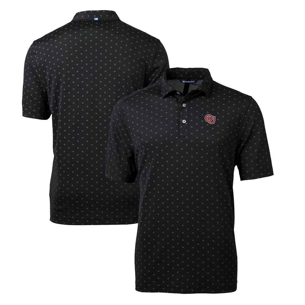 Men's Cutter & Buck Oklahoma Sooners Big & Tall Virtue Eco Pique Tile Print Recycled DryTec Polo