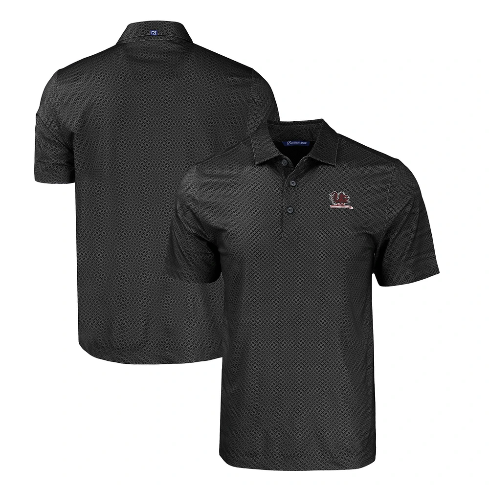 Men's Cutter & Buck South Carolina Gamecocks Big Tall Pike Eco Tonal Geo Print Stretch Recycled Polo