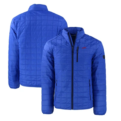 Men's Cutter & Buck Royal SMU Mustangs Big Tall Rainier PrimaLoft Eco Insulated Full-Zip Puffer Jacket