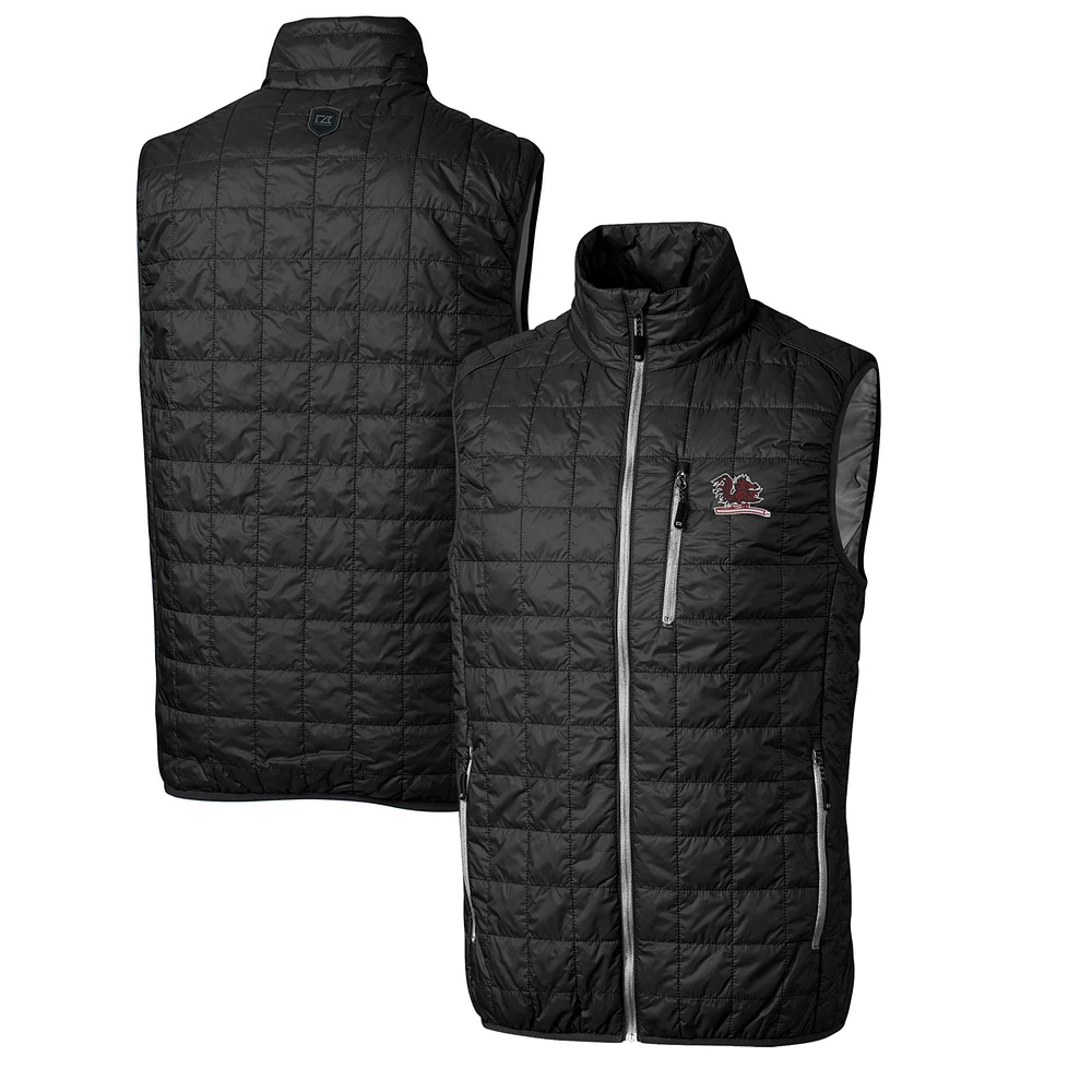 Men's Cutter & Buck South Carolina Gamecocks Rainier PrimaLoft Big Tall Eco Insulated Full-Zip Puffer Vest