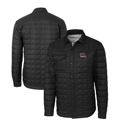 Men's Cutter & Buck Black South Carolina Gamecocks Big Tall Rainier PrimaLoft Eco Insulated Quilted Full-Zip Shacket