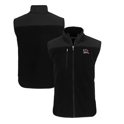 Men's Cutter & Buck Black South Carolina Gamecocks Big Tall Cascade Eco Sherpa Fleece Full-Zip Vest