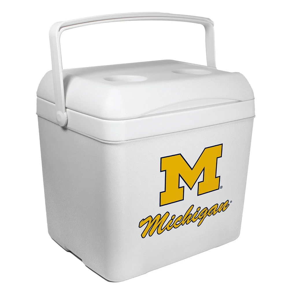 White Michigan Wolverines 24-Can Tailgate Cooler
