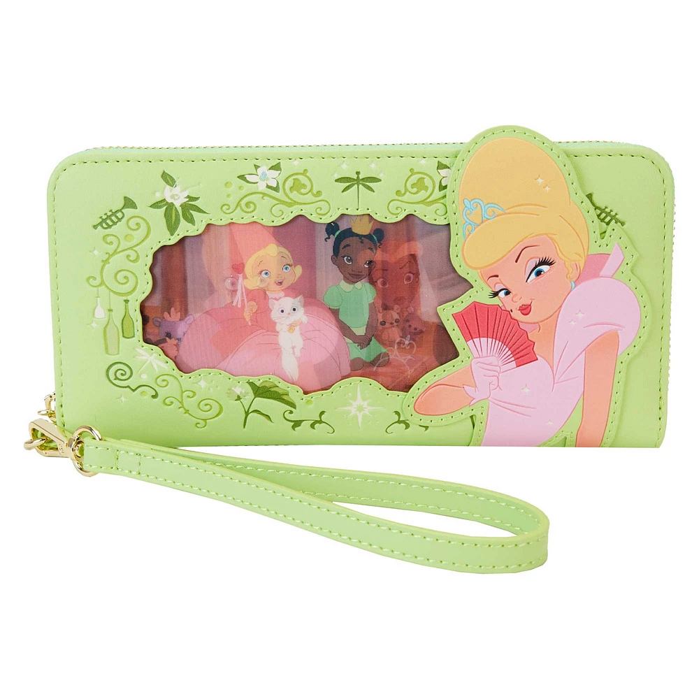 Loungefly The Princess and the Frog Charlotte La Bouff Lenticular Zip-Around Wristlet Wallet