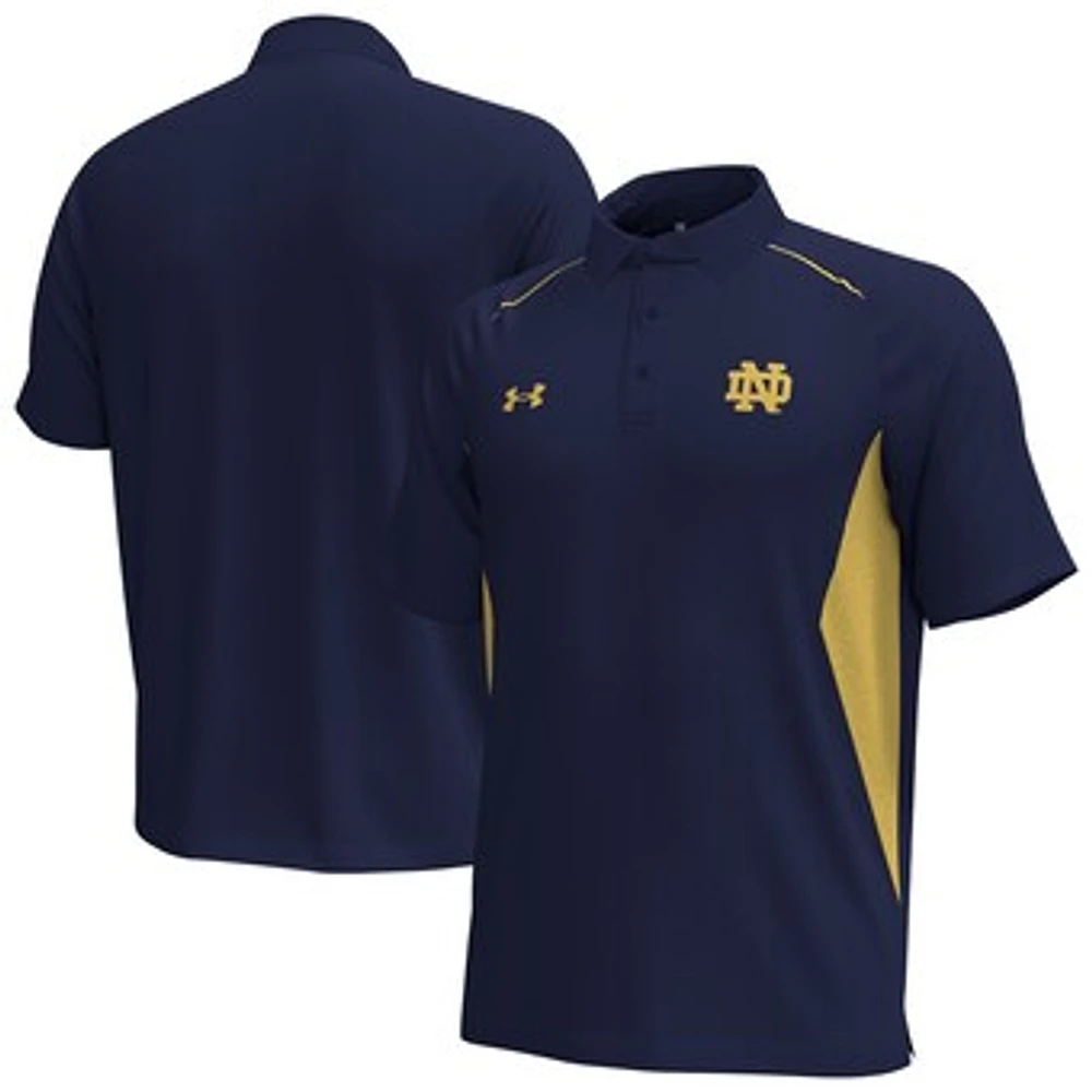 Men's Under Armour Navy Notre Dame Fighting Irish Title Performance Polo