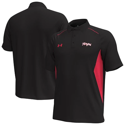 Men's Under Armour Black Maryland Terrapins Title Performance Polo