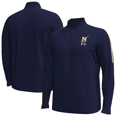 Men's Under Armour Navy Navy Midshipmen Playoff Performance Quarter-Zip Jacket