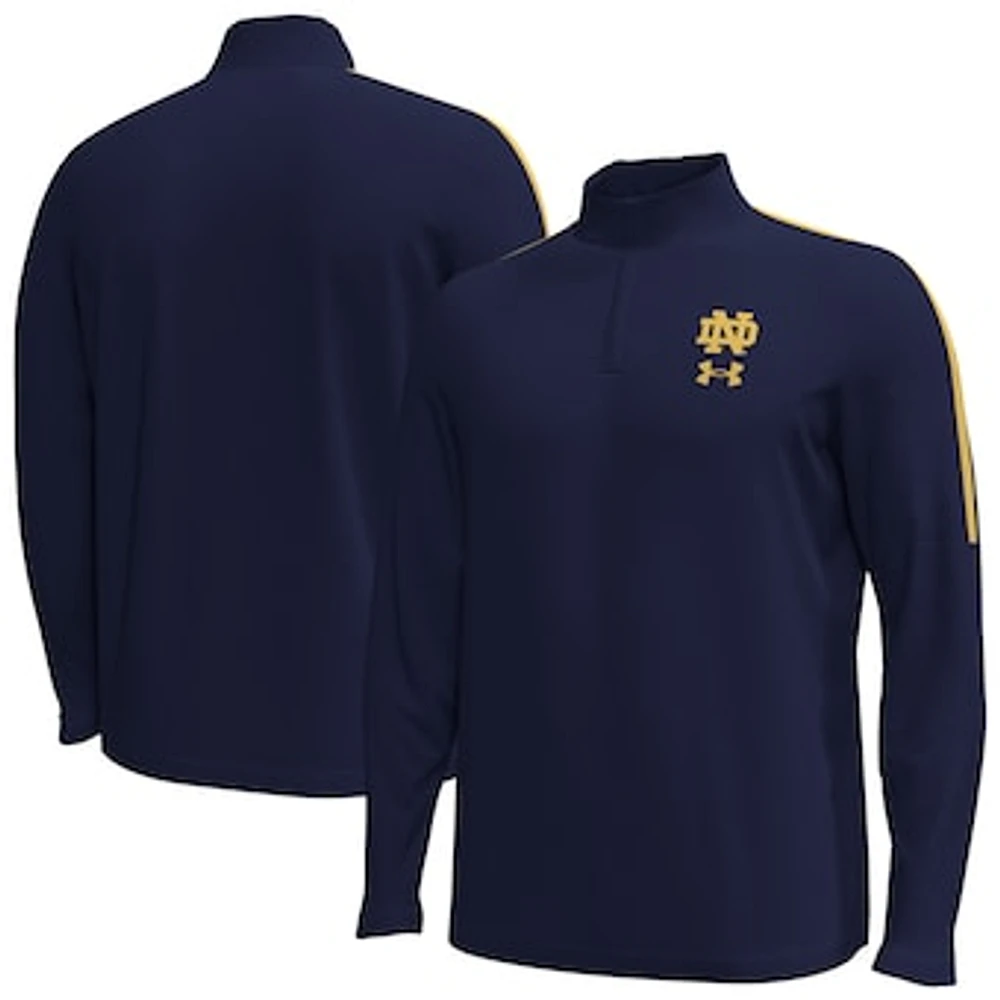 Men's Under Armour Navy Notre Dame Fighting Irish Playoff Performance Quarter-Zip Jacket