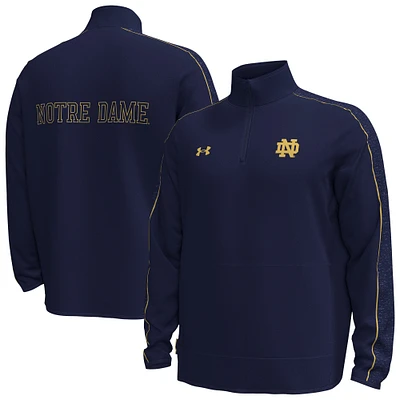 Men's Under Armour Navy Notre Dame Fighting Irish Command Quarter-Zip Sweatshirt