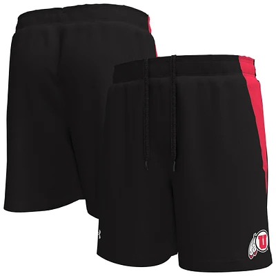 Men's Under Armour Black Utah Utes Tech Vent Performance Short