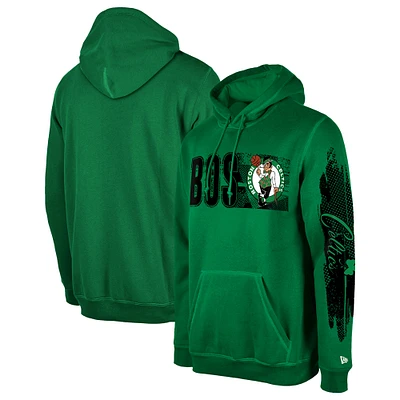 Men's New Era Boston Celtics Green Tip-Off Collection Pullover Hoodie