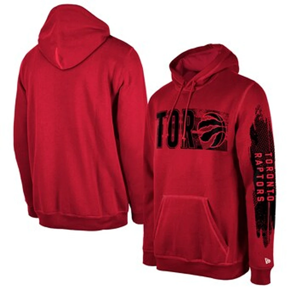 Men's New Era Toronto Raptors Red Tip-Off Collection Pullover Hoodie