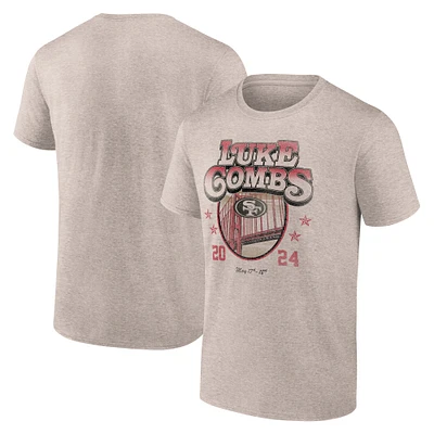 Men's Fanatics Tan Luke Combs x San Francisco 49ers Growin' Up and Gettin' Old Tour T-Shirt