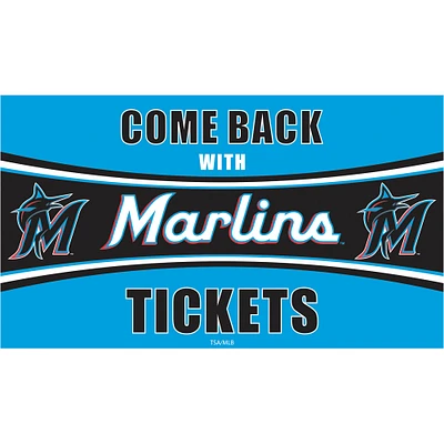 Miami Marlins 28" x 16" Come Back With Tickets Indoor/Outdoor Trapper Mat