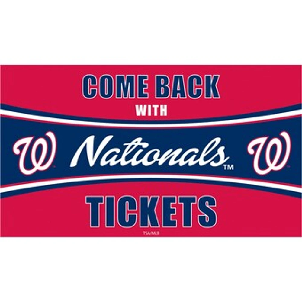 Washington Nationals 28" x 16" Come Back With Tickets Indoor/Outdoor Trapper Mat