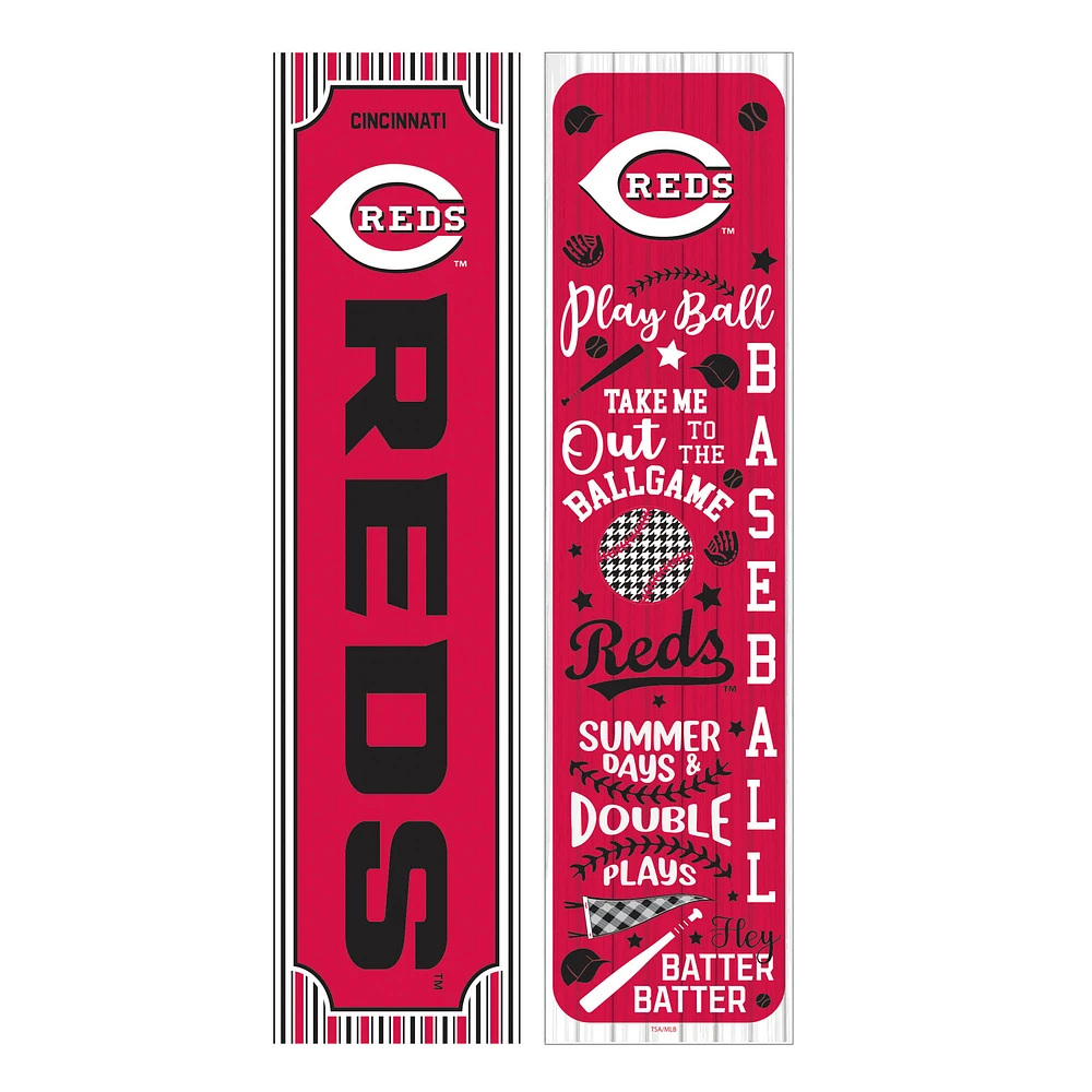 Cincinnati Reds 47" Double-Sided Spring Seasonal Porch Leaner Sign