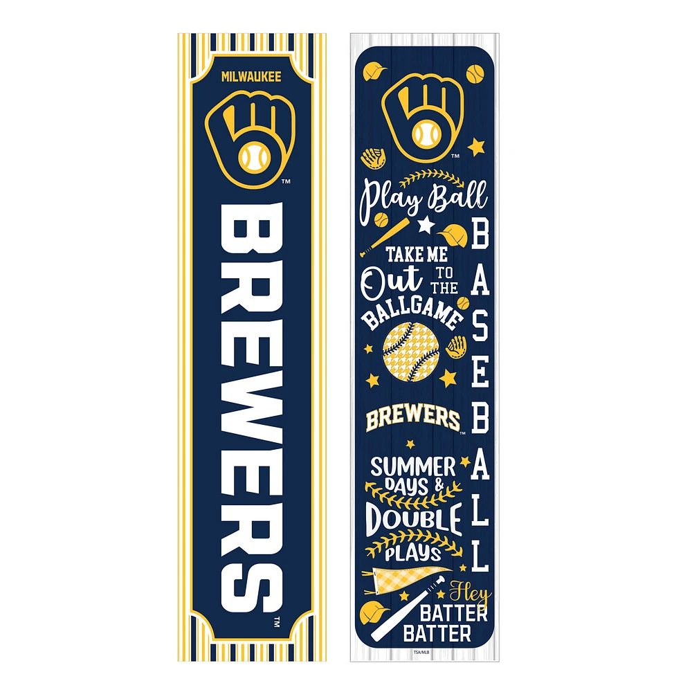 Milwaukee Brewers 47" Double-Sided Spring Seasonal Porch Leaner Sign