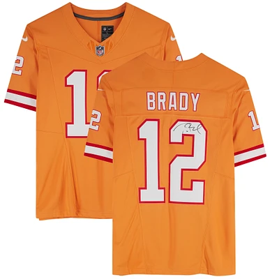 Tom Brady Tampa Bay Buccaneers Autographed Nike Orange Throwback Vapor F.U.S.E. Limited Jersey