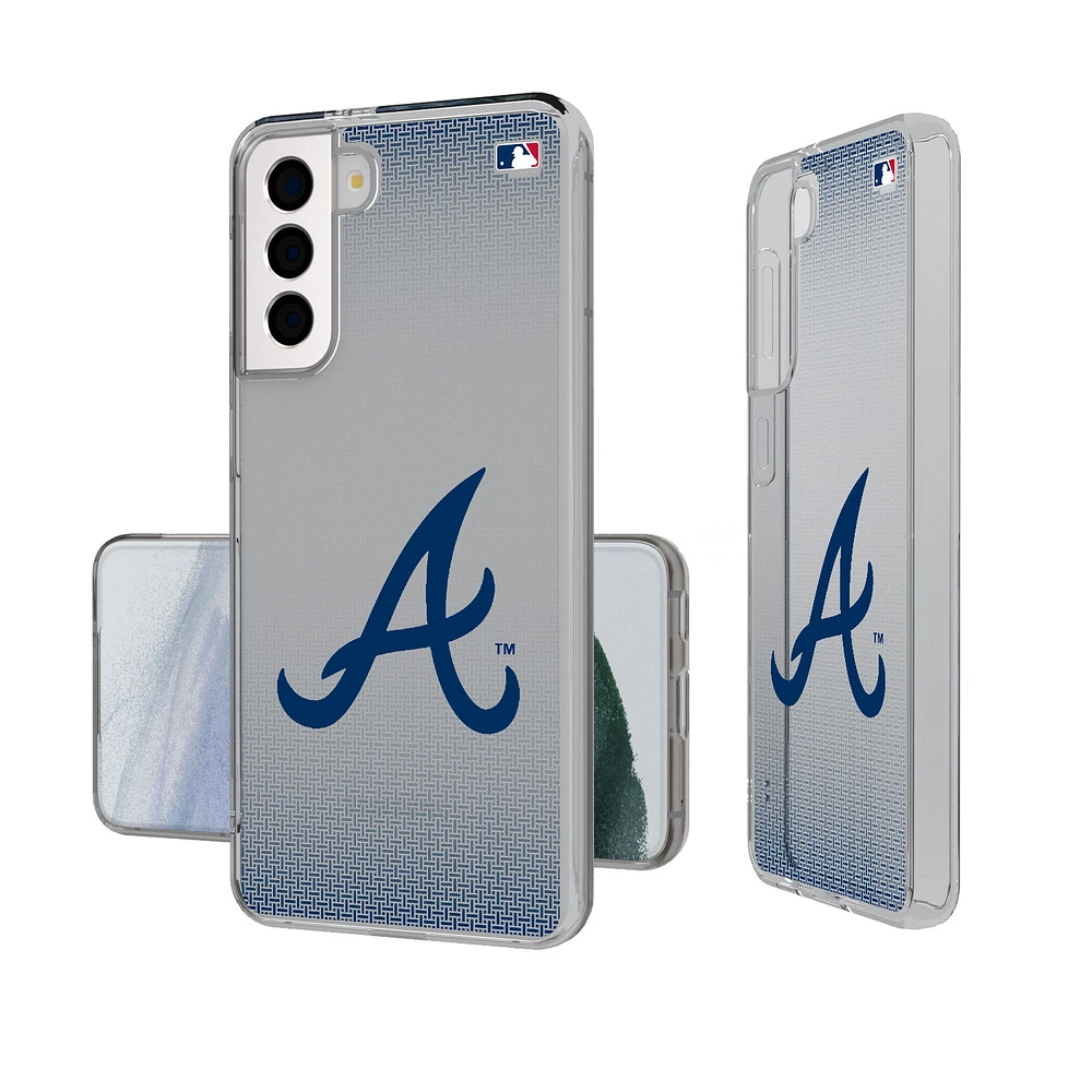 Atlanta Braves Linen Logo Galaxy Clear Case