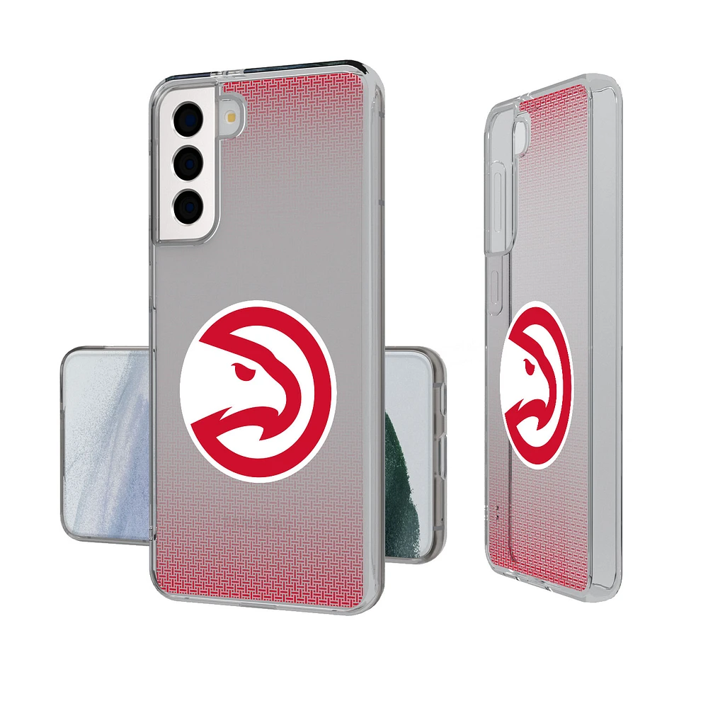 Atlanta Hawks Linen Logo Galaxy Clear Case