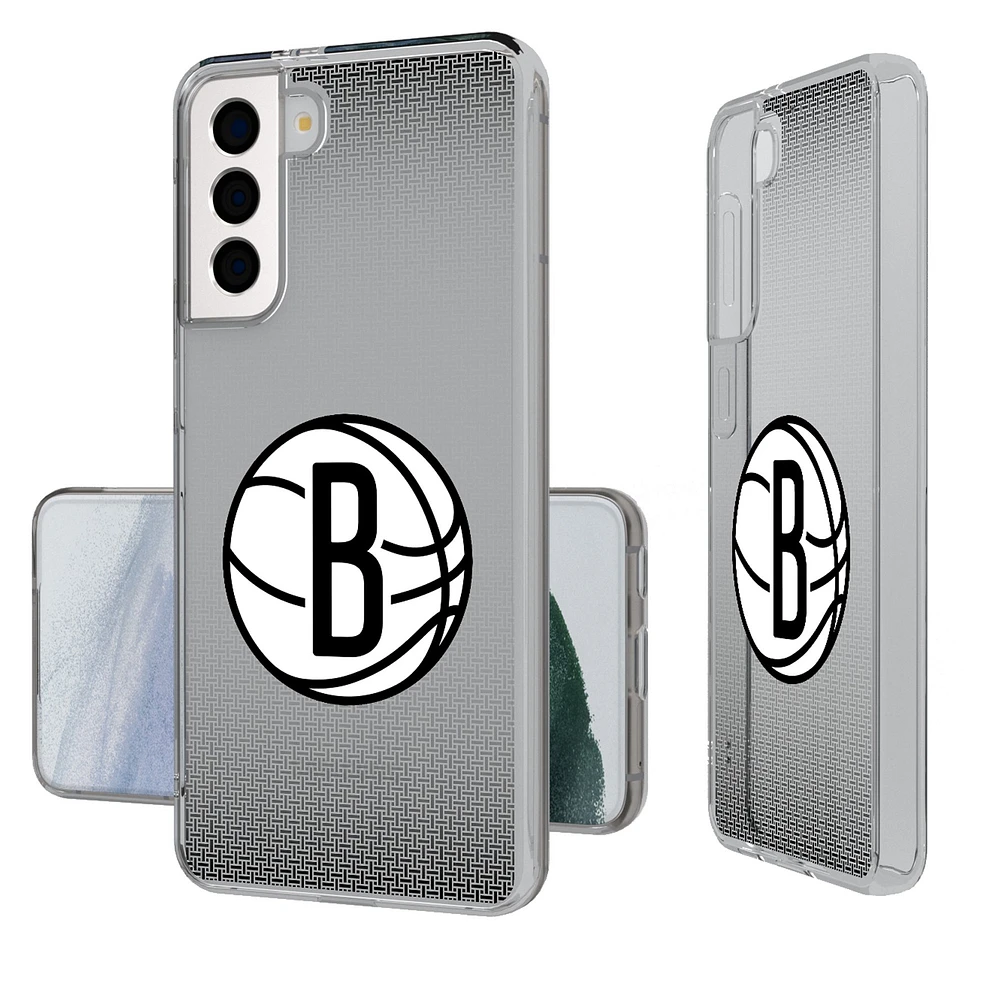 Brooklyn Nets Linen Logo Galaxy Clear Case