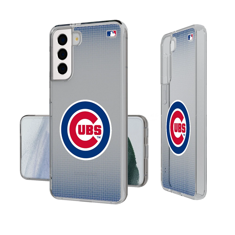 Chicago Cubs Linen Logo Galaxy Clear Case