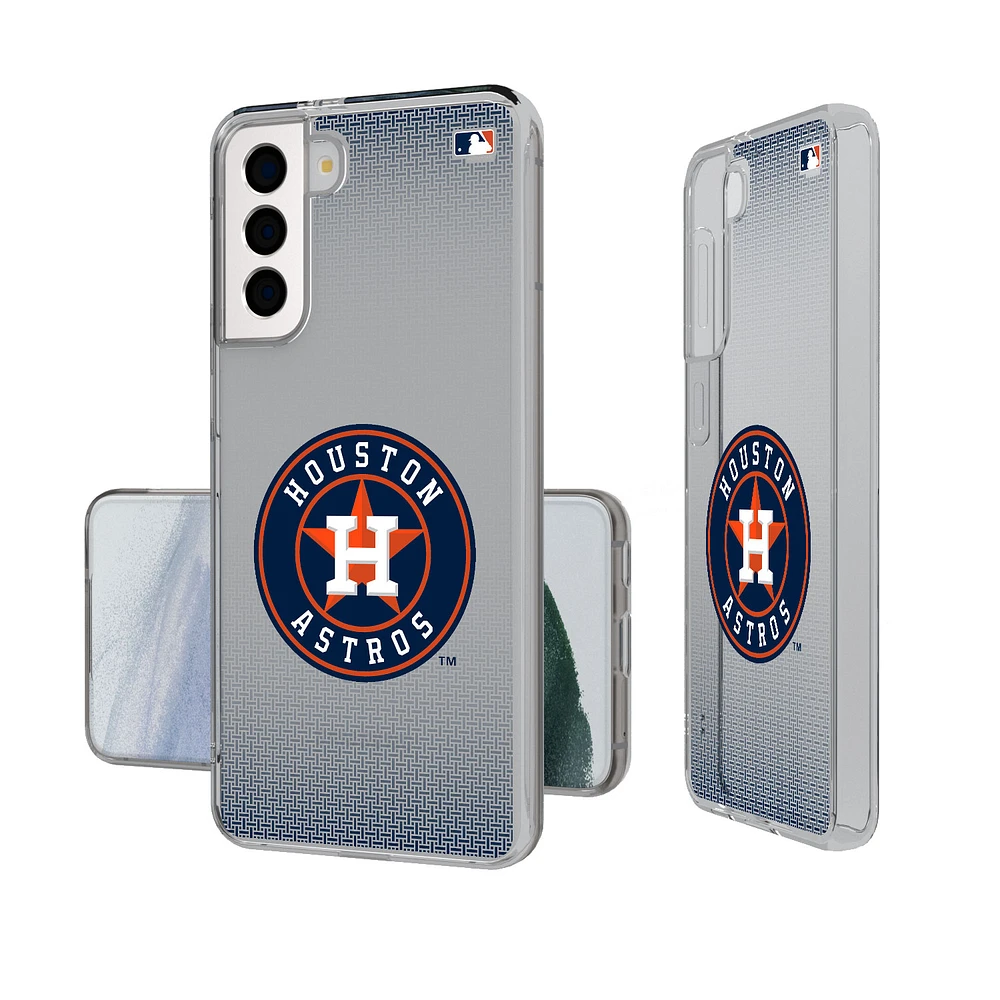 Houston Astros Linen Logo Galaxy Clear Case