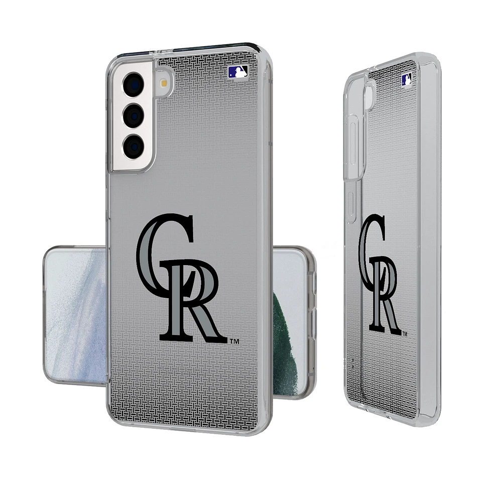 Colorado Rockies Linen Logo Galaxy Clear Case