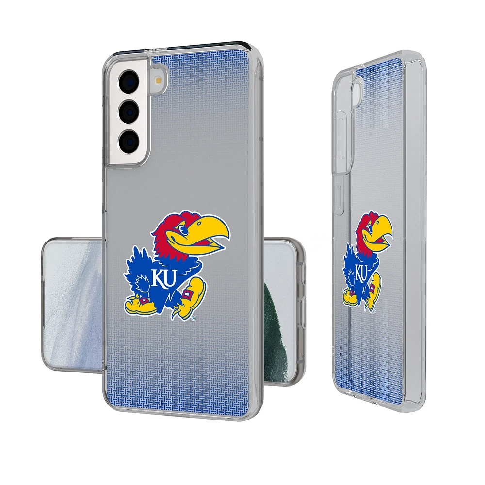Kansas Jayhawks Linen Logo Galaxy Clear Case