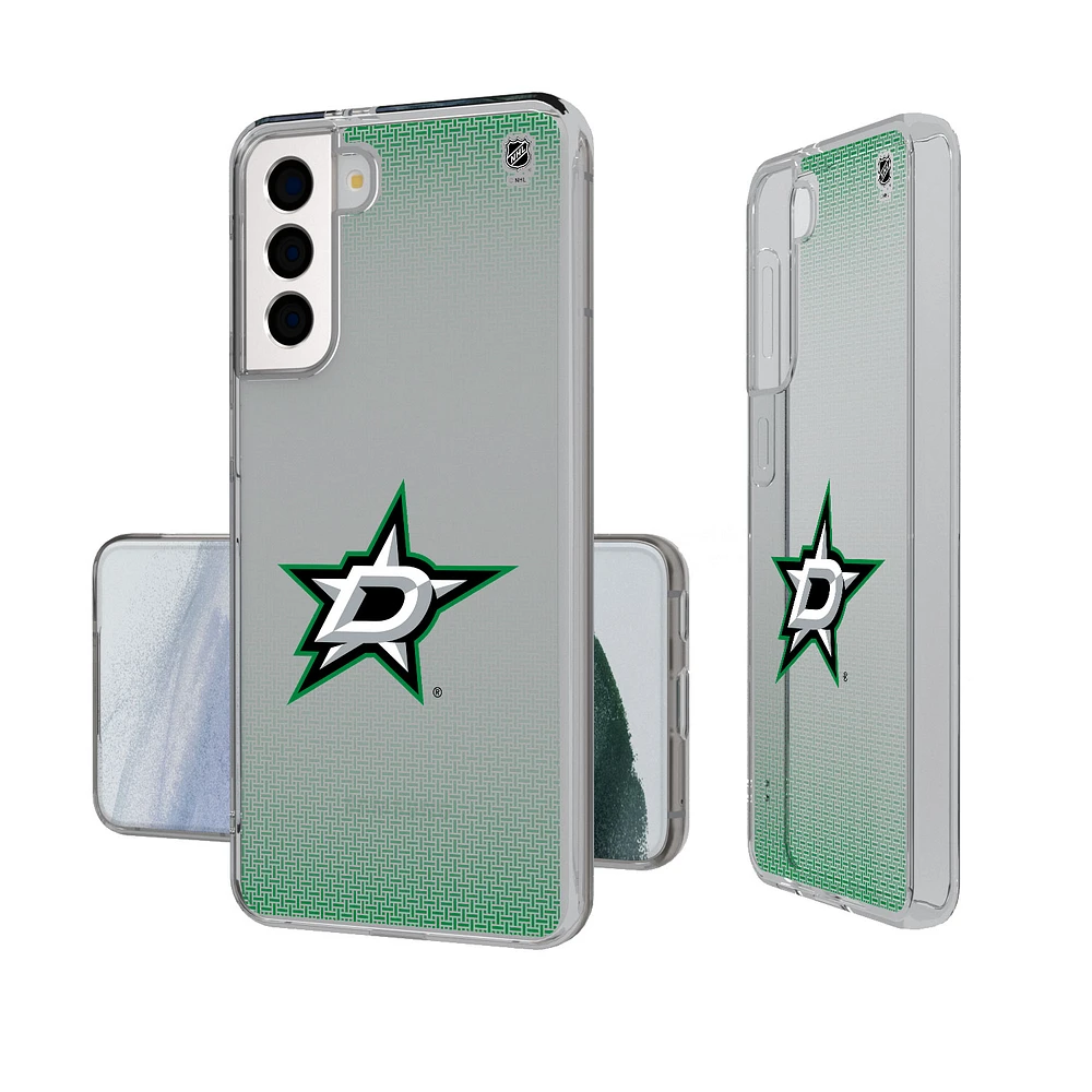 Dallas Stars Linen Logo Galaxy Clear Case