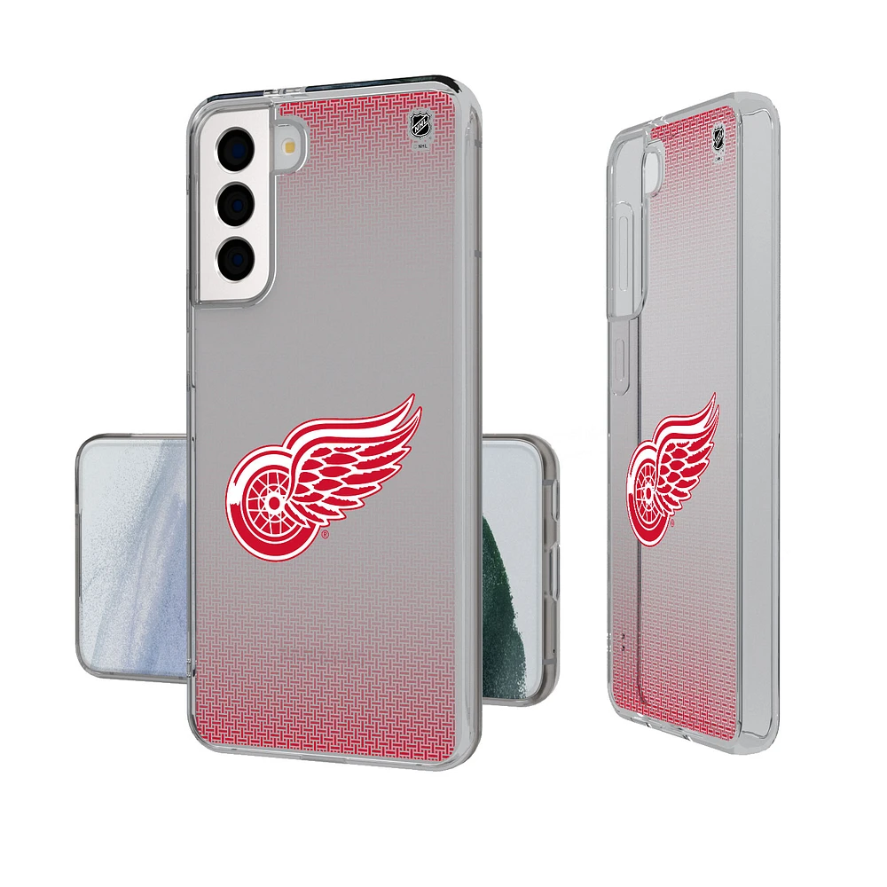 Detroit Red Wings Linen Logo Galaxy Clear Case