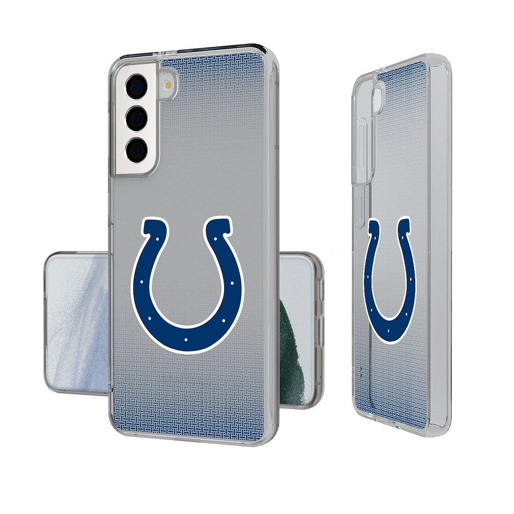 Indianapolis Colts Linen Logo Galaxy Clear Case