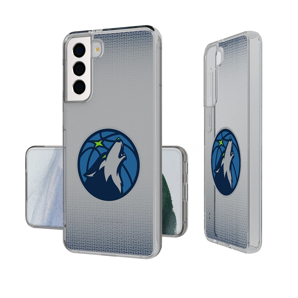 Minnesota Timberwolves Linen Logo Galaxy Clear Case